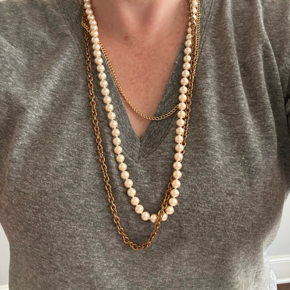 Timeless Gold and Cream Layered Necklace